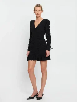 Kivari - SCARLETT GATHERED MIN DRESS (BLACK)