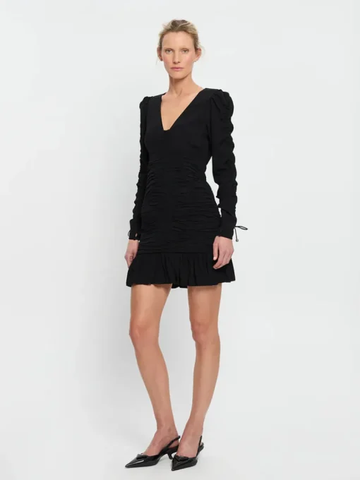 Kivari - SCARLETT GATHERED MIN DRESS (BLACK)