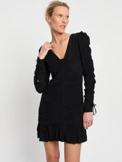 Kivari - SCARLETT GATHERED MIN DRESS (BLACK)