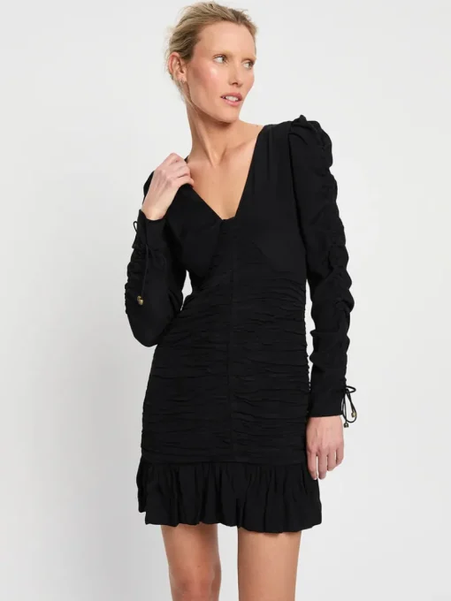 Kivari - SCARLETT GATHERED MIN DRESS (BLACK)