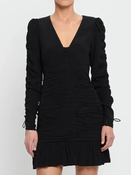Kivari - SCARLETT GATHERED MIN DRESS (BLACK)