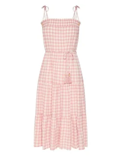 Kivari - Stevie Tiered Midi Dress (Check)