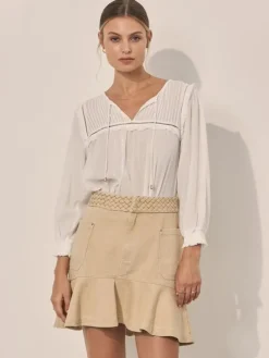 Kivari - Theo Mini Skirt (Bone)