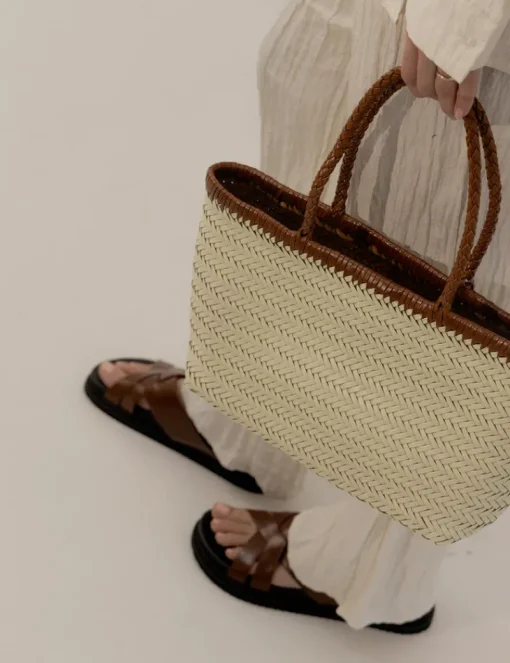 Women La Tribe - Amelia Woven Bag (Cream/Vintage Tan)