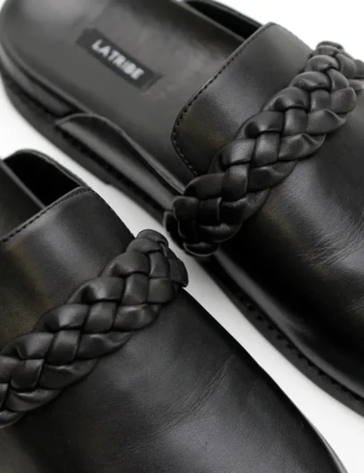 Women La Tribe - Aria Braided Clog (Black)
