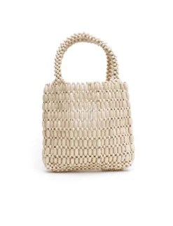 Women La Tribe - BEADED BAG (BONE)