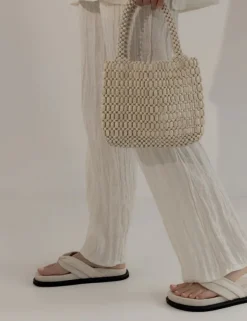 Women La Tribe - BEADED BAG (BONE)