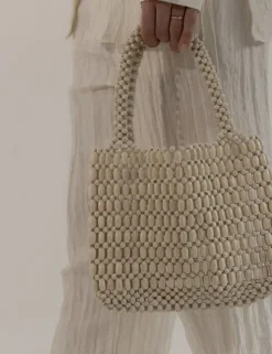 Women La Tribe - BEADED BAG (BONE)
