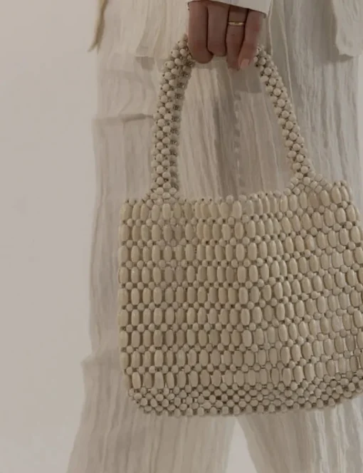 Women La Tribe - BEADED BAG (BONE)