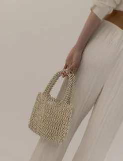 Women La Tribe - BEADED BAG (BONE)