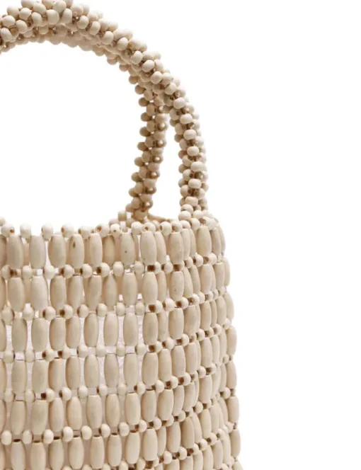 Women La Tribe - BEADED BAG (BONE)