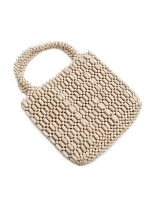 Women La Tribe - BEADED BAG (BONE)