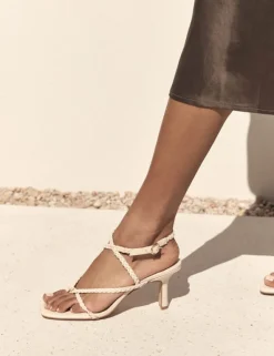 Women La Tribe - Braided Strap Heel (Cream)