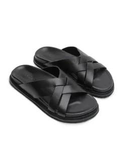 Women La Tribe - Cross Cut Slide (Black)