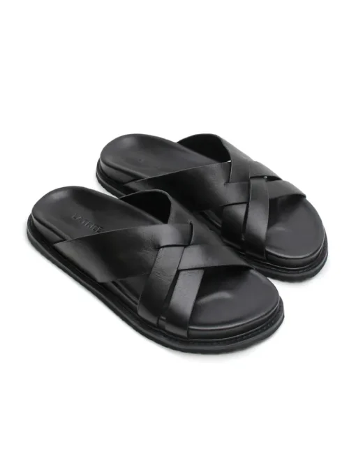 Women La Tribe - Cross Cut Slide (Black)