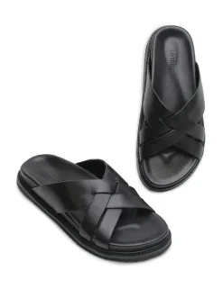 Women La Tribe - Cross Cut Slide (Black)