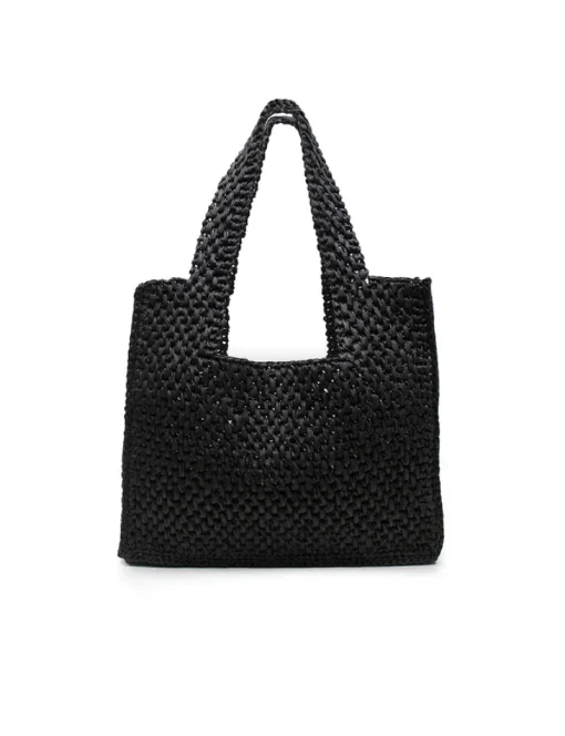 Women La Tribe - MACRAME TOTE BAG (BLACK)