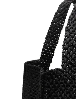 Women La Tribe - MACRAME TOTE BAG (BLACK)