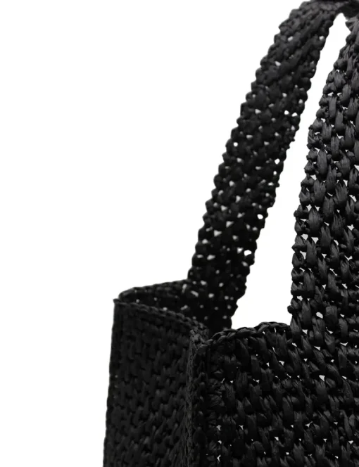 Women La Tribe - MACRAME TOTE BAG (BLACK)