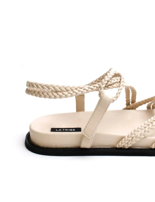 Women La Tribe - Plaited Sandal (Cream)
