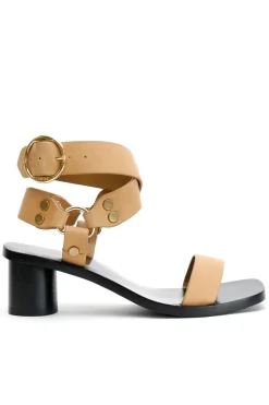 Women La Tribe - STUDDED HEEL (Light Tan)