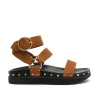 Women La Tribe - Studded Sandal (Tobacco Nubuck / Gold)