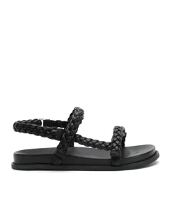 Women La Tribe - Thin Elke Braided Sandal (Black)