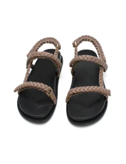 Women La Tribe - Thin Elke Braided Sandal (Mocha)