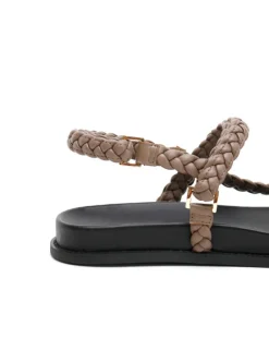 Women La Tribe - Thin Elke Braided Sandal (Mocha)