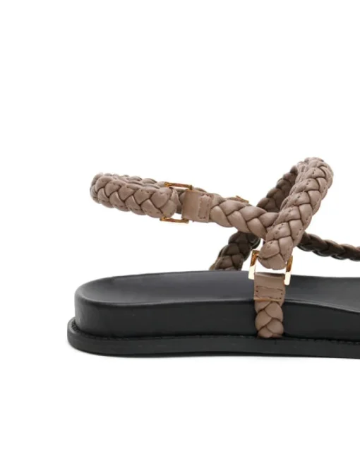 Women La Tribe - Thin Elke Braided Sandal (Mocha)