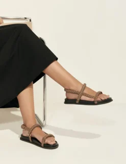 Women La Tribe - Thin Elke Braided Sandal (Mocha)