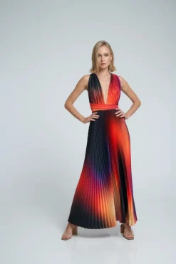 L'IDEE WOMAN L'IDÉE WOMAN - MODERNISTE FULL LENGTH GOWN (FIRE)
