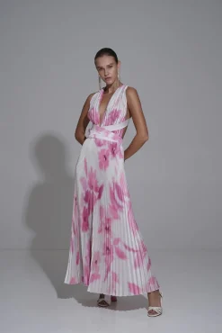 L'IDEE WOMAN L'IDÉE WOMAN - MODERNISTE FULL LENGTH GOWN (JARDIN PINK)