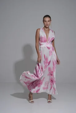 L'IDEE WOMAN L'IDÉE WOMAN - MODERNISTE FULL LENGTH GOWN (JARDIN PINK)