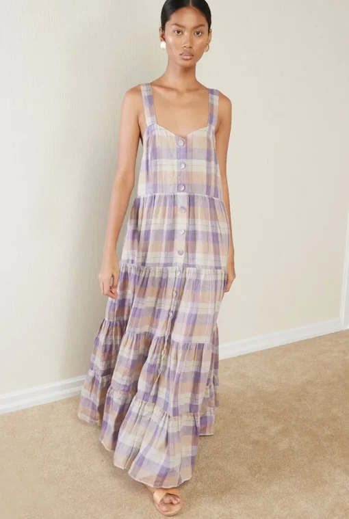 Magali Pascal - CALYPSO DRESS (PURPLE CHECK)