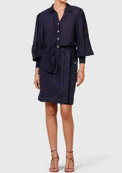 Women Ministry of Style - Eclectic Mini Skirt (French Navy) FINAL SALE