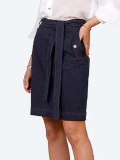 Women Ministry of Style - Eclectic Mini Skirt (French Navy) FINAL SALE