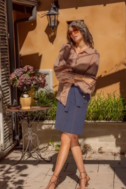 Women Ministry of Style - Eclectic Mini Skirt (French Navy) FINAL SALE