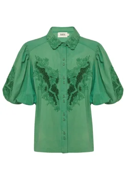 Ministry of Style - Flora Embroidery Blouse (Jade)
