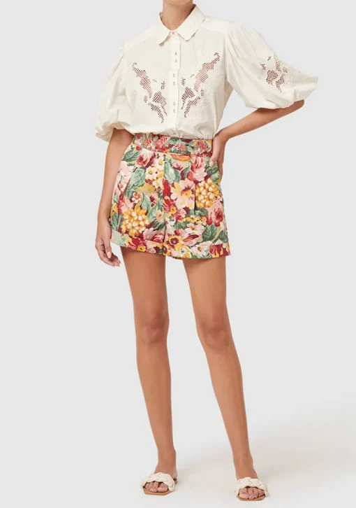 Ministry of Style - Flora Embroidery Blouse (Ivory)