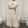 Ministry of Style - Ryder Denim Midi Skirt (Clay) FINAL SALE