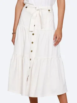 Ministry of Style - Ryder Denim Midi Skirt (Unbleached) FINAL SALE