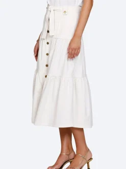 Ministry of Style - Ryder Denim Midi Skirt (Unbleached) FINAL SALE