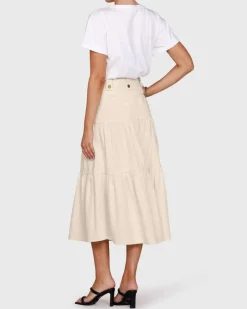 Ministry of Style - Ryder Denim Midi Skirt (Clay) FINAL SALE