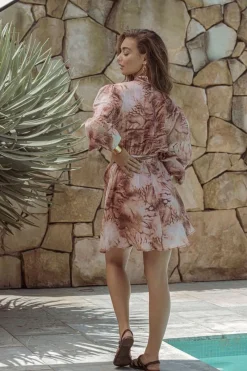 Ministry of Style - Vacay Tie-Dye Wrap Mini Dress