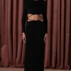 Misha - ALINA SLINKY JERSEY MIDI DRESS (Black)