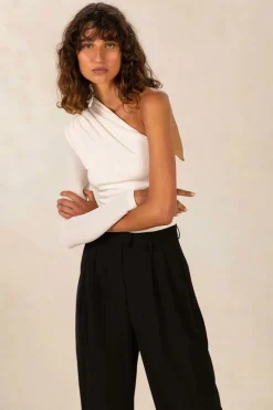 Misha - Aretha Slinky Jersey Bodysuit (Pearl) FINAL SALE