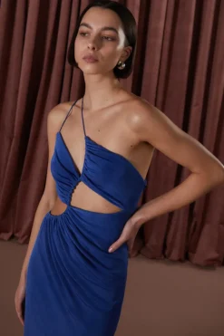 Misha - BERNETTE SLINKY JERSEY DRESS (Cobalt blue)