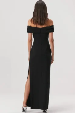 Misha - CAEL OFF SHOULDER GOWN (Black)