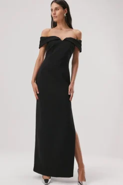 Misha - CAEL OFF SHOULDER GOWN (Black)